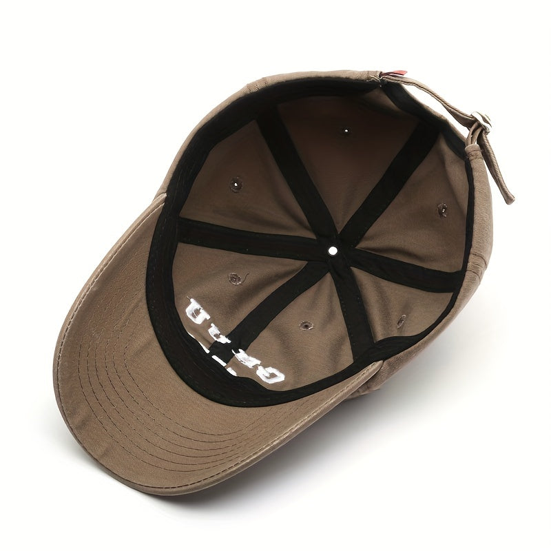 Men's Washed Curved Brim Baseball Cap Outdoor Sun Hat