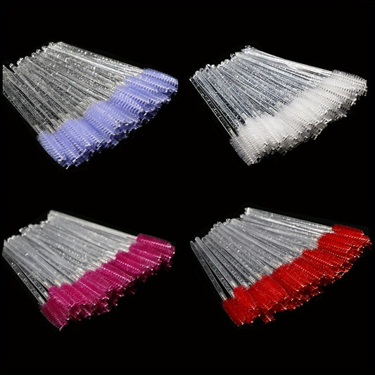 25pcs Crystal Eyelash Brushes Mascara Wands for Extensions & Makeup