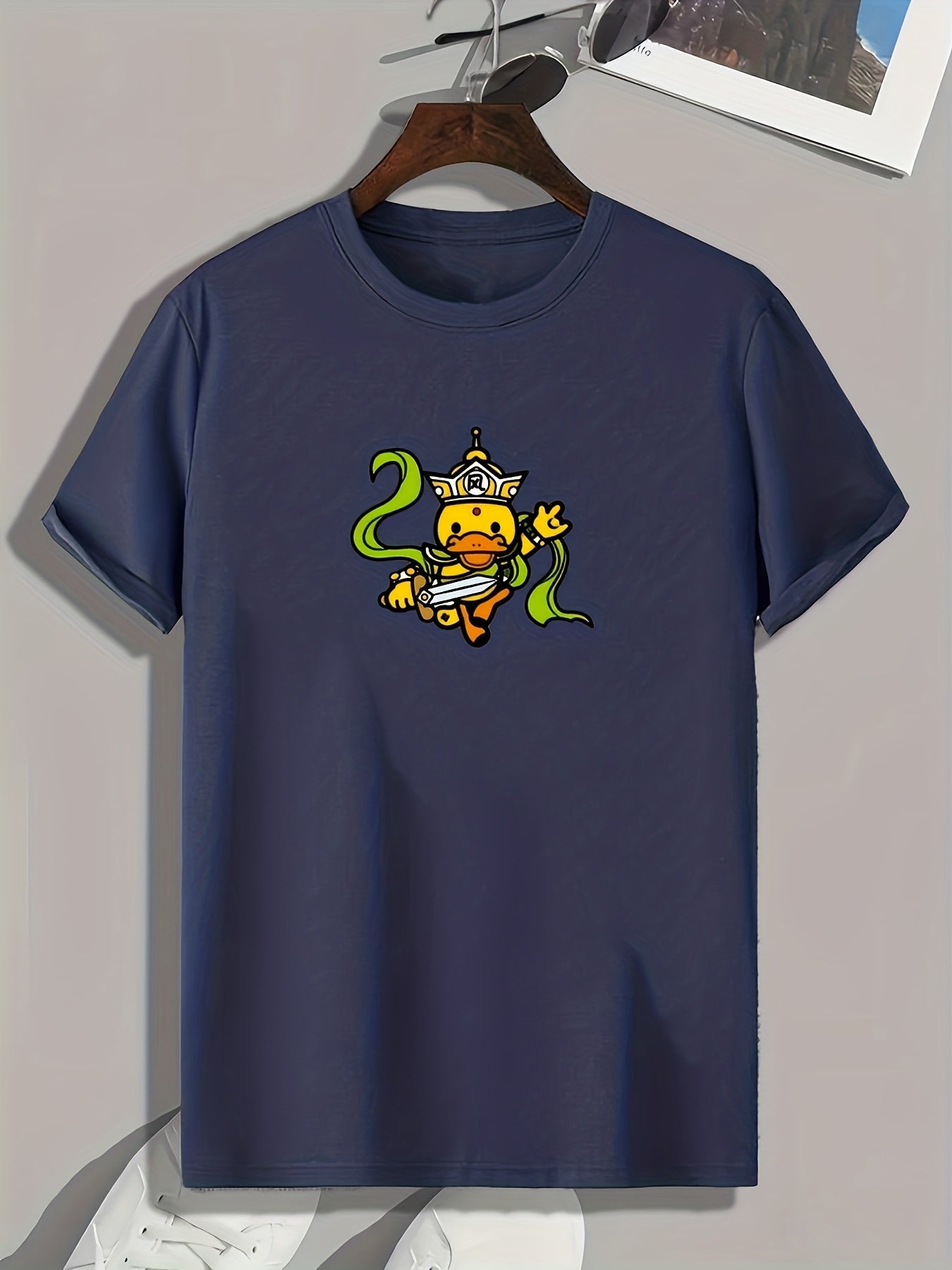 Funny Duck Print Men's Graphic T shirt Casual Comfy Tees For Summer