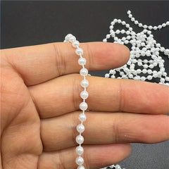 10mm Round Mini Beads Chain Roll Garland Flowers Acrylic Beads For Wedding Party