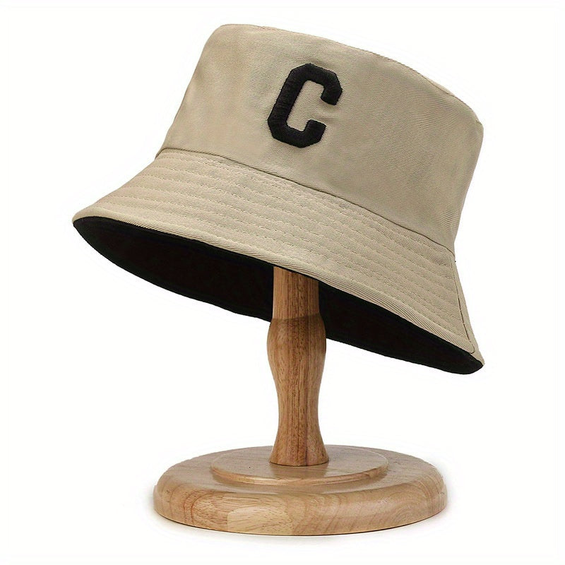 Double Sided Bucket Hat For Men And Women Solid Light Board Sun Hat Couple