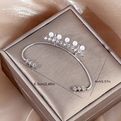 Women's Pearl Rhinestone Ear Accessories - Holiday Gift