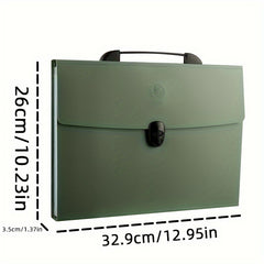 Expanding File Organizer with 13 Transparent Pockets Secure Buckle Labeling Tabs