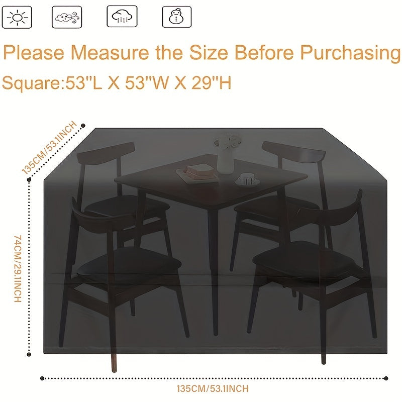 Waterproof Patio Table Cover 420D Oxford Fabric Patio Set Cover
