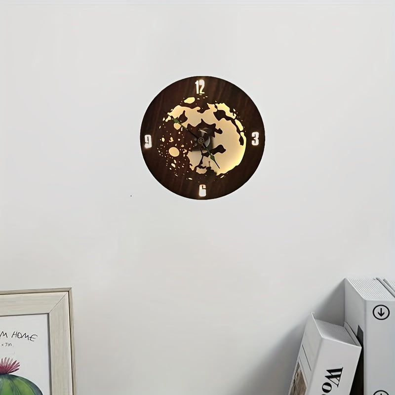 Kids Room Clock Lamp with Laser Engraved Globe Model LED