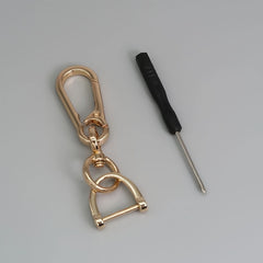Horse Clasp Metal Keychain Screwdriver Horseshoe Buckle Keychain Pendant