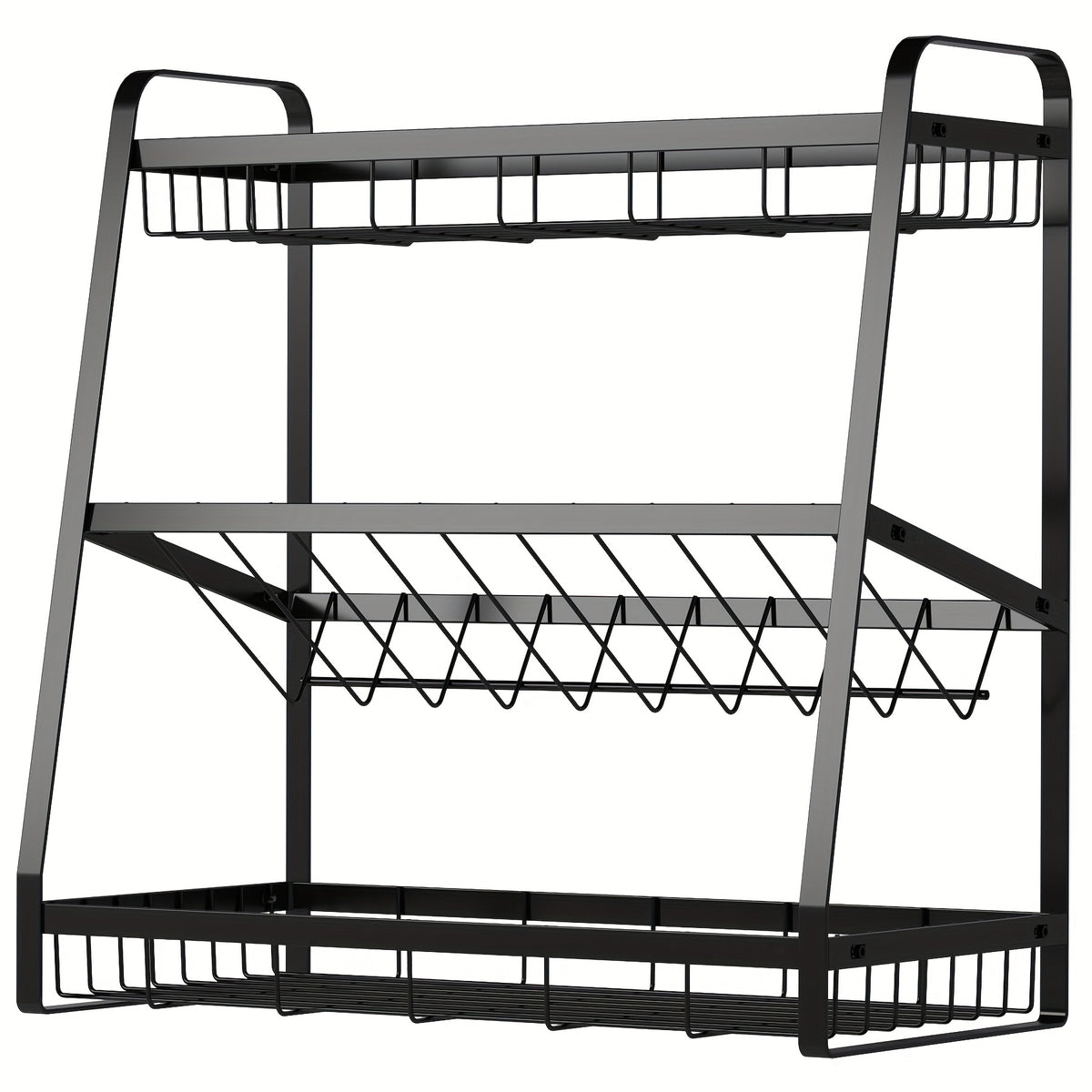 1pc Countertop Seasoning Storage Rack Home Kitchen Accessory