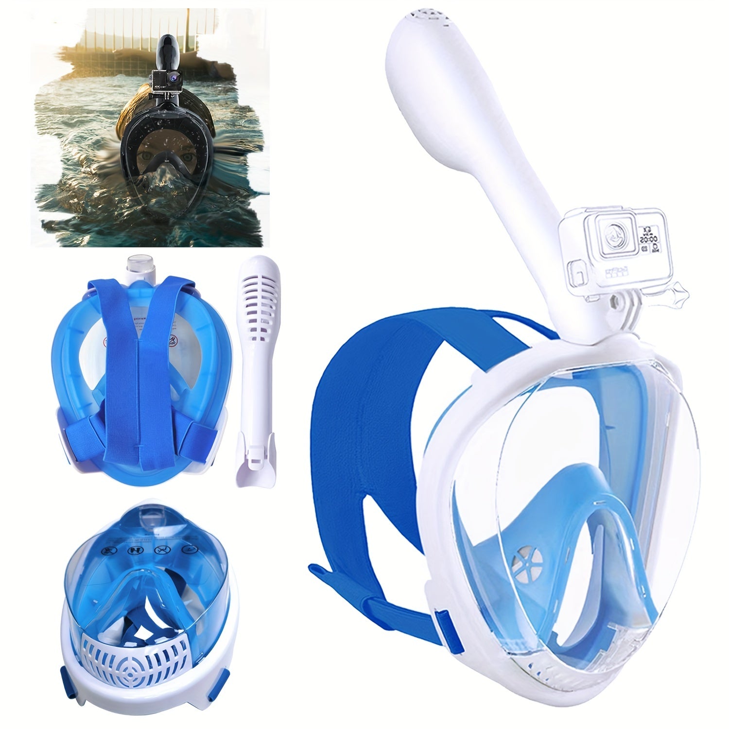 Y3 Full Face Snorkeling & Diving Mask 180 Panoramic View