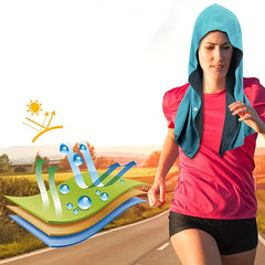 Yoga U-Shaped Cooling Hooded Towel Quick Drying
