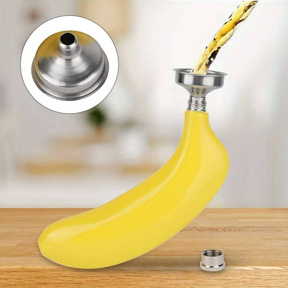 Banana Wine Pot 5oz Stainless Steel Bottle, Funnel for Bar Party, Creative Gift