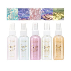 Colorful Body Highlighter Spray Fine Glitter Golden Powder