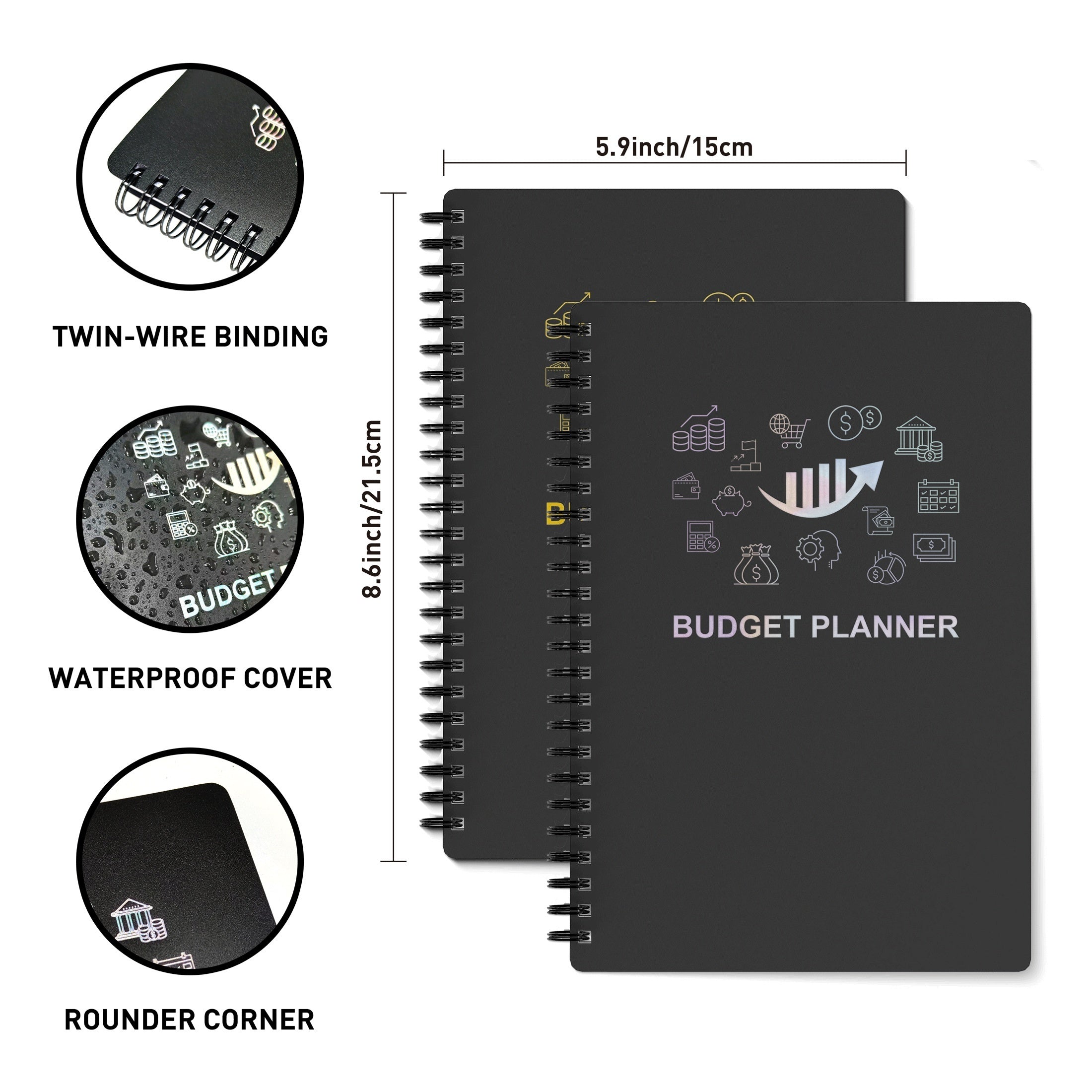Budget Planner A5 Undated Notebook 100gsm Paper