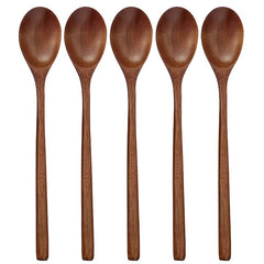 Wooden Soup Spoons For Mixing Cooking Long Handle Spoon Kitchen Utensil