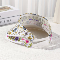 2pcs Floral Print Sun Visor Hat UV Protection Summer Travel Sun Visors