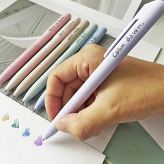 6pcs Inspirational Gel Ink Pens Pastel Colors Soft Quick Dr