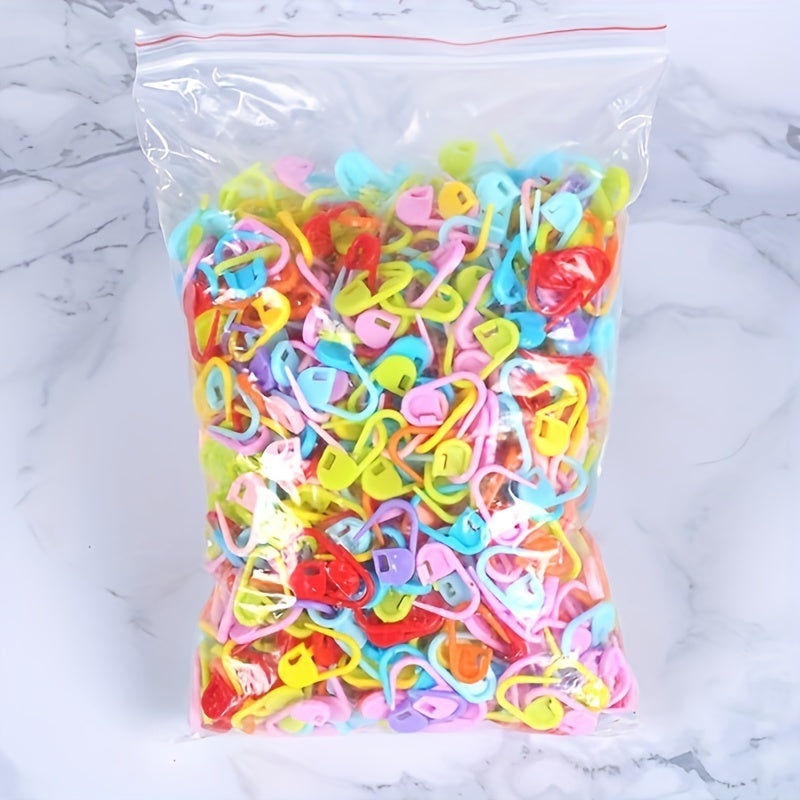 100 200pcs Mini Knitting Crochet Marker Safety Locking Stitch Markers Multicolor