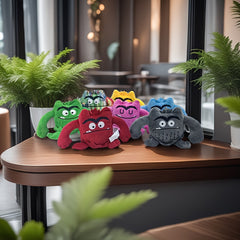 7pcs Mixed Emotion Monster Plush Toy Set Cartoon Mood Expression Dolls