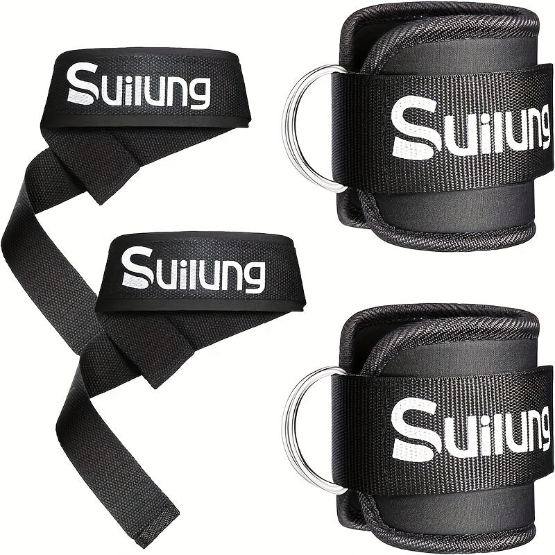 Ankle/Wrist Strap Set for Cable Machine Workouts