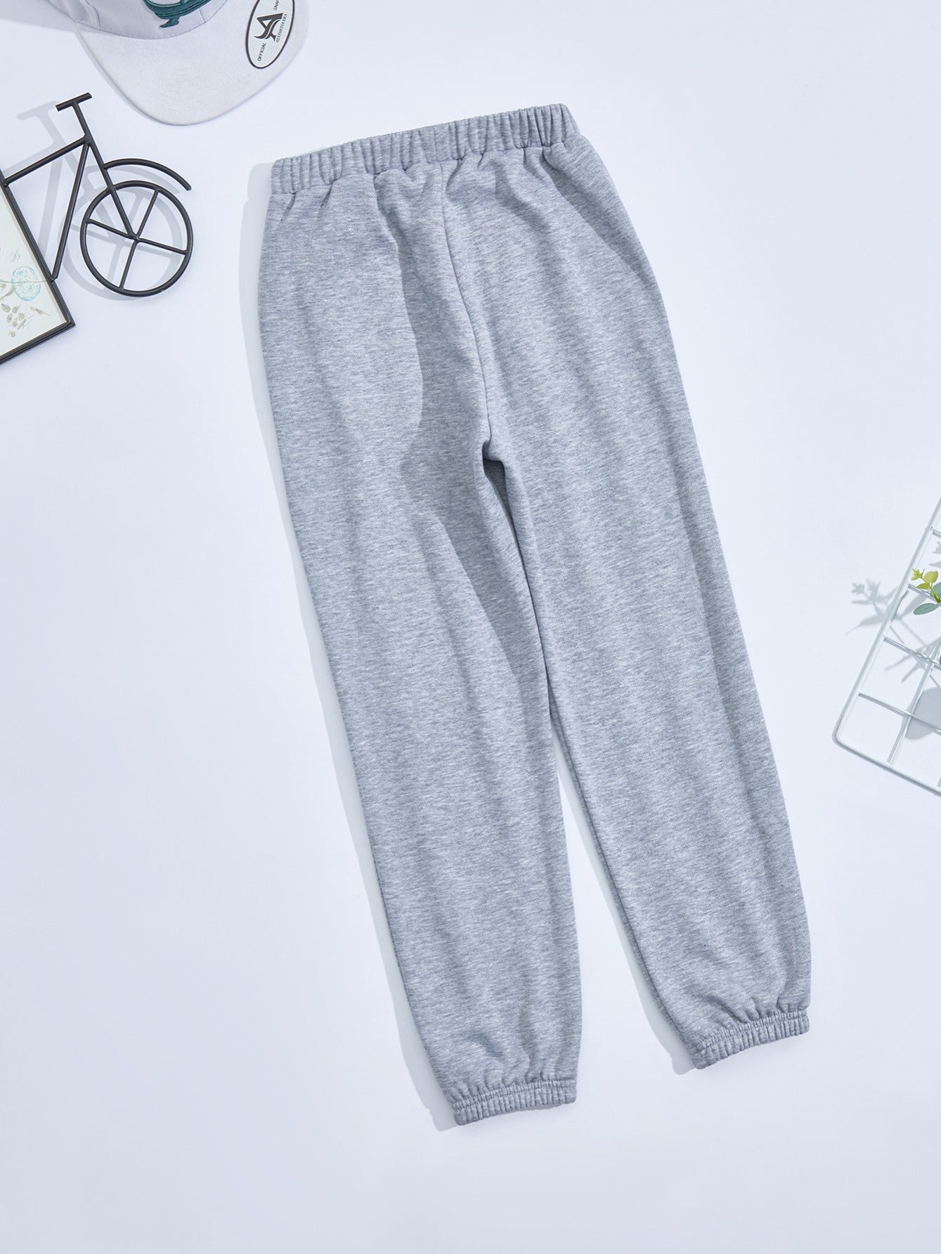 Girls Thermal Lined Fleece Elastic Waist Sweatpants