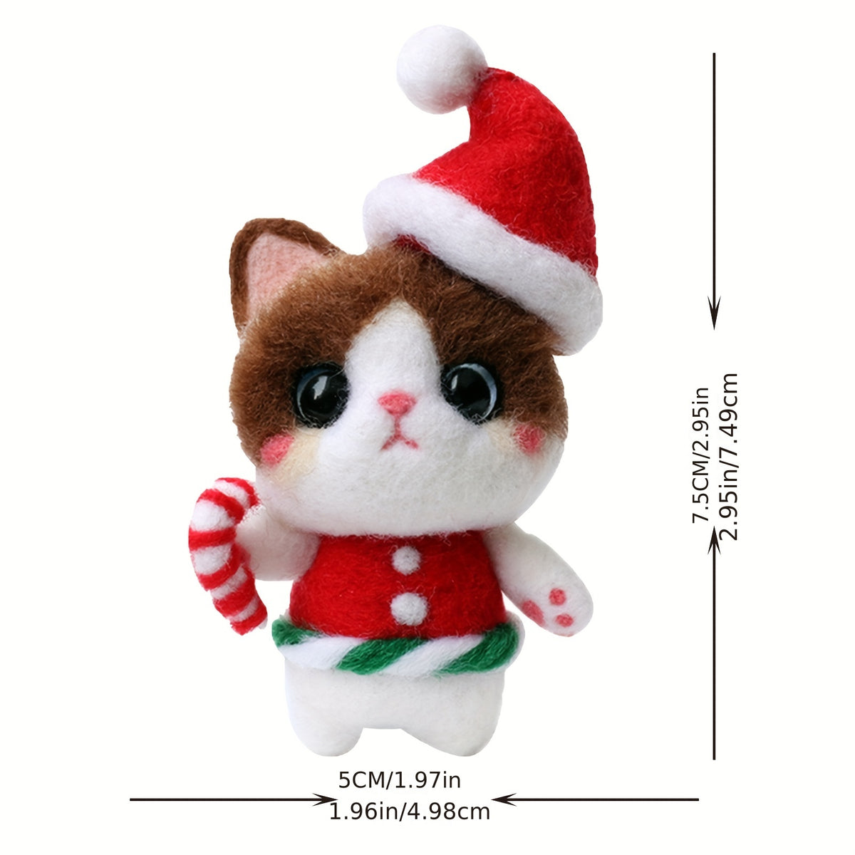 Wool Needle Felting Kit Cat Doll for Beginners