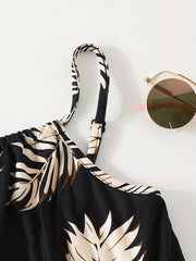 Girls Feather Cami Rompers for Beach Vacation