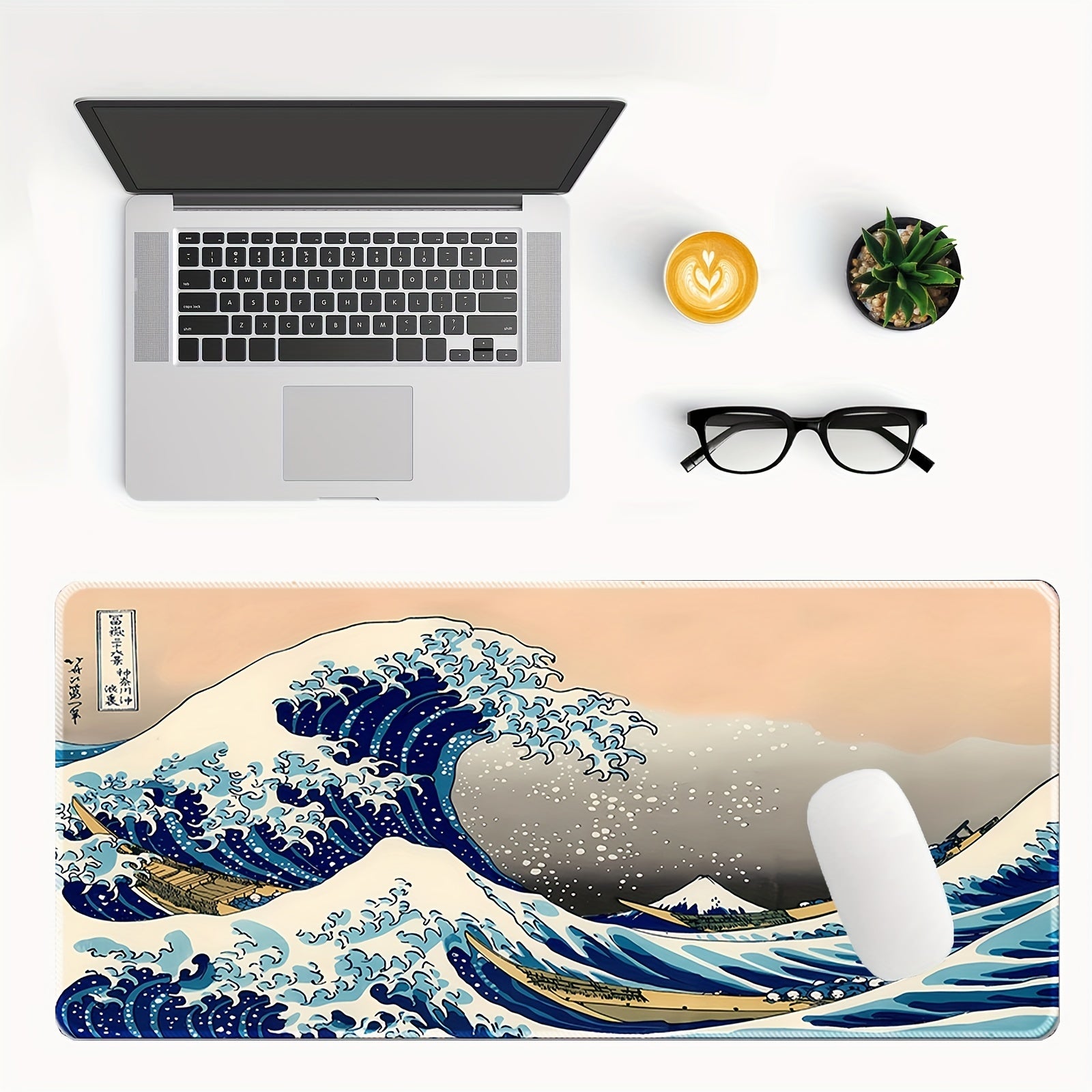 Japan Ukiyoe Sea Wave Mouse Pad XXL Kanagawa Desktop Pad