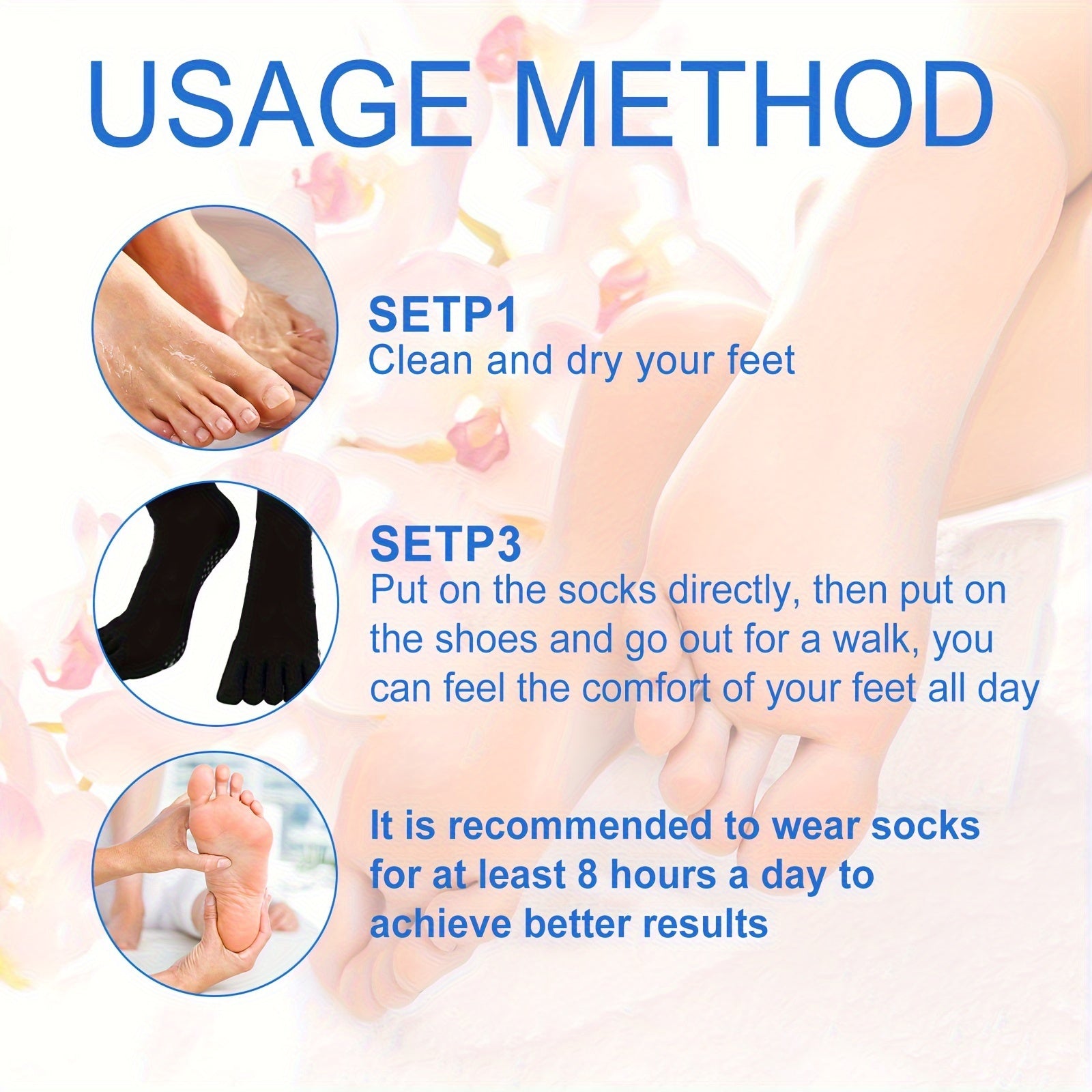 1pc Microcapsule Socks Non Slip Anti Foot Sweat Thermal Socks