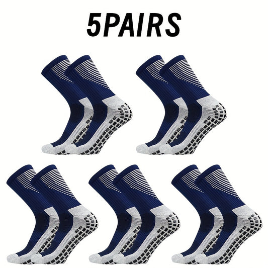 Breathable Football Socks Non-slip Silicone Mid-calf Training Socks
