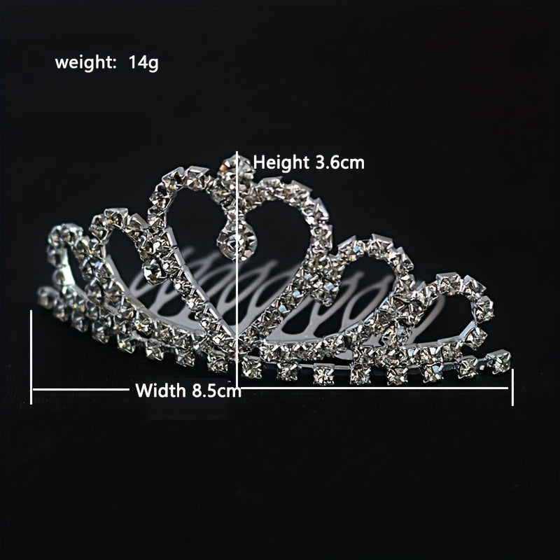 Crystal Rhinestone Crown Tiara Birthday Wedding Hair Accessories
