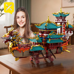 Dragon Boat Building Blocks Model for Parties