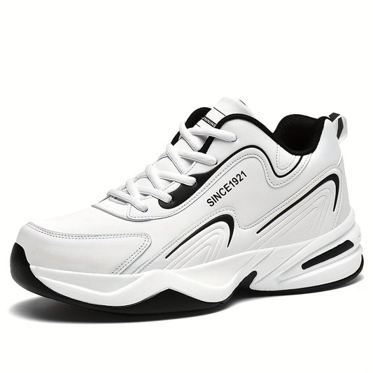 Men's Block Letter Print Chunky Sneakers