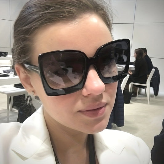Y2K Oversized Square Sunglasses Gradient Lens UV400
