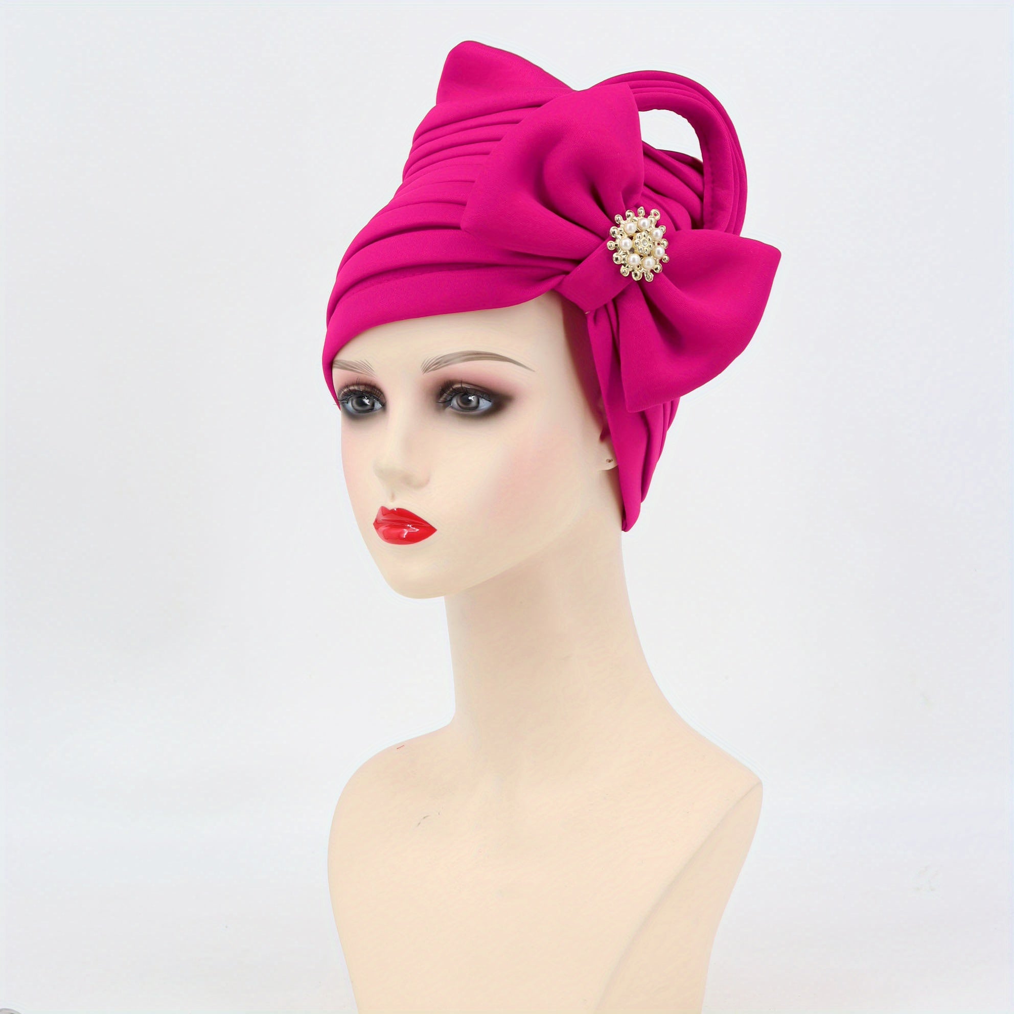 Boho Chemo Cap Flower Turban Head Wrap Elastic Bonnet