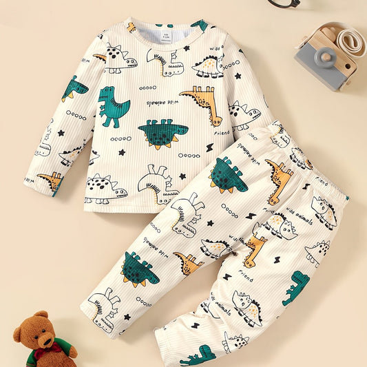 Baby Dinosaur Long Sleeve Top Trousers Loungewear Set