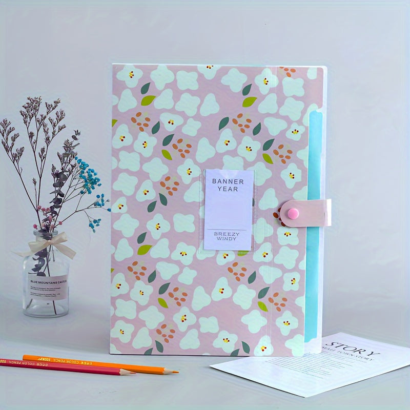 Stylish Floral Printed File Folders Set