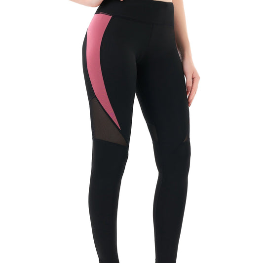 High Waist Yoga Pants Mesh Tummy Control Leggings