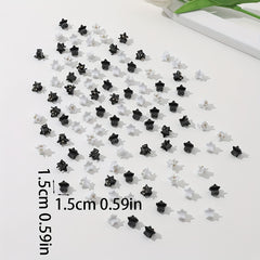 100pcs Mini Star Shaped Hair Claw for Women Girls Hair Clip