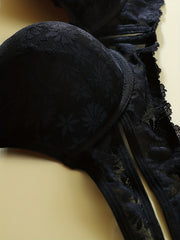 Lace Push Up Bra Hollow Out Plunge Bra Women's Lingerie