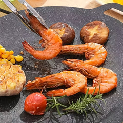 Round Cast Iron Grill Pan for Outdoor Camping and BBQ