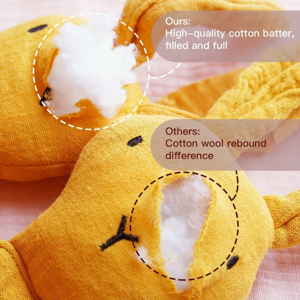 3 12 Months Baby Bath Towel Plush Stuffed Cartoon Rabbit Doll Toy Safety Blanket
