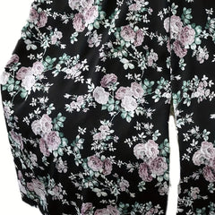 Women's Plus Floral Print Wide Leg Pants