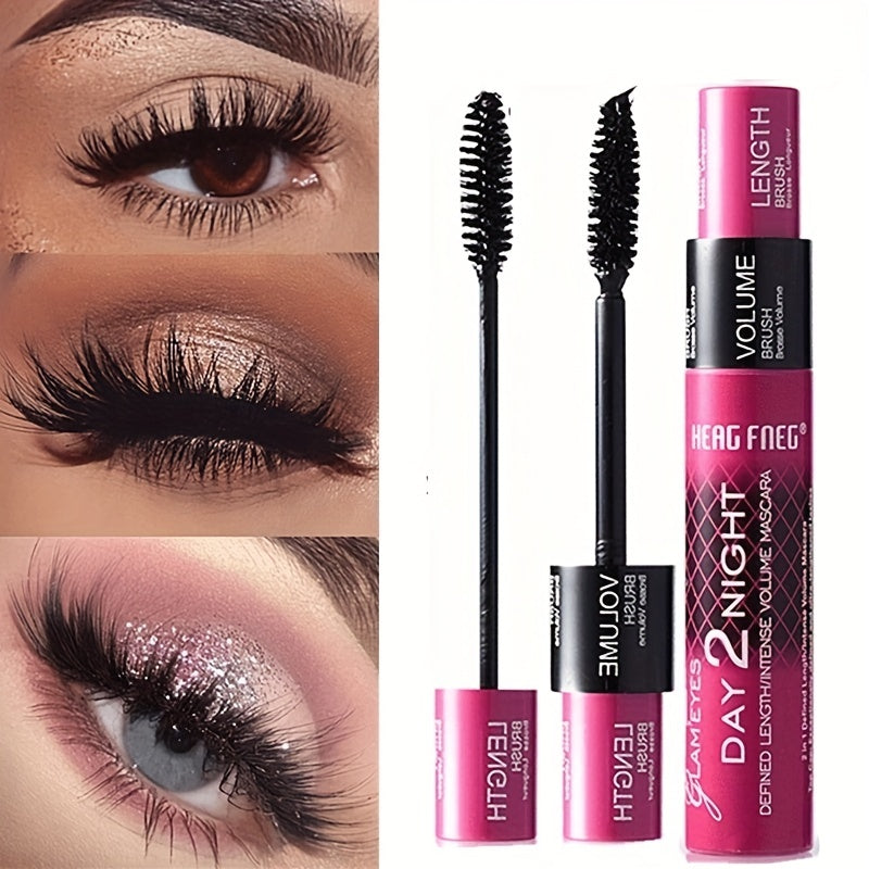 Waterproof 3D Fiber Mascara Double Layer Curling Thick Eyelash Makeup