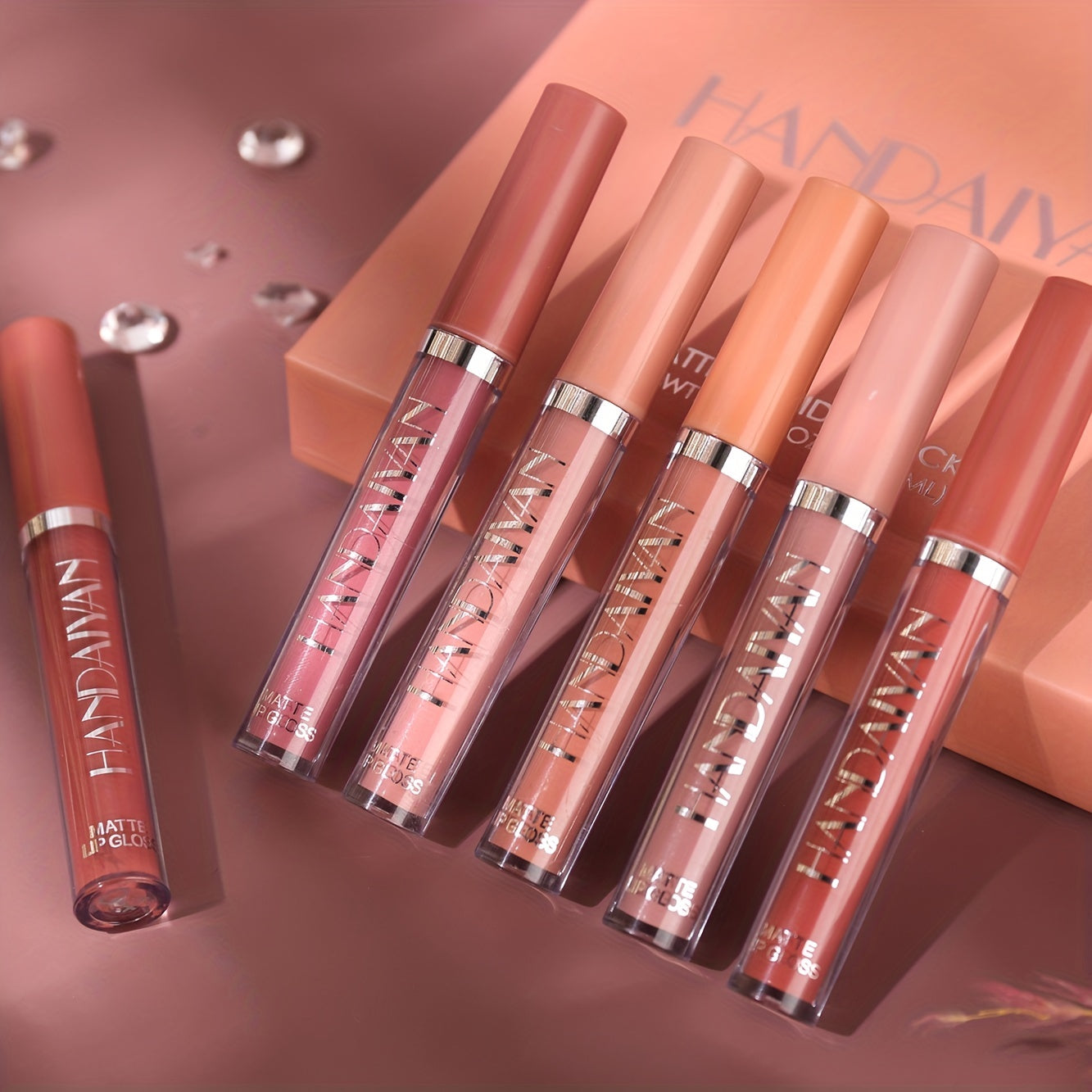 Matte Liquid Lipstick Set 6 Lip Gloss Non Stick Cup Lip Glaze