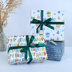 6pcs Mother's Christmas Halloween Easter Birthday Wrapping Paper Gift Wrap