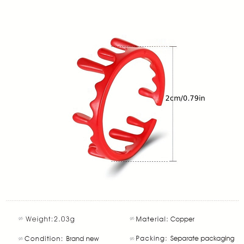 Gothic Style Cuff Ring Bloody Perfect Halloween Decor Men Women Cosplay