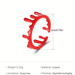 Gothic Style Cuff Ring Bloody Perfect Halloween Decor Men Women Cosplay
