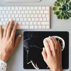 Skull Smoking Pattern Mouse Pad - Office Home Gaming Accessory