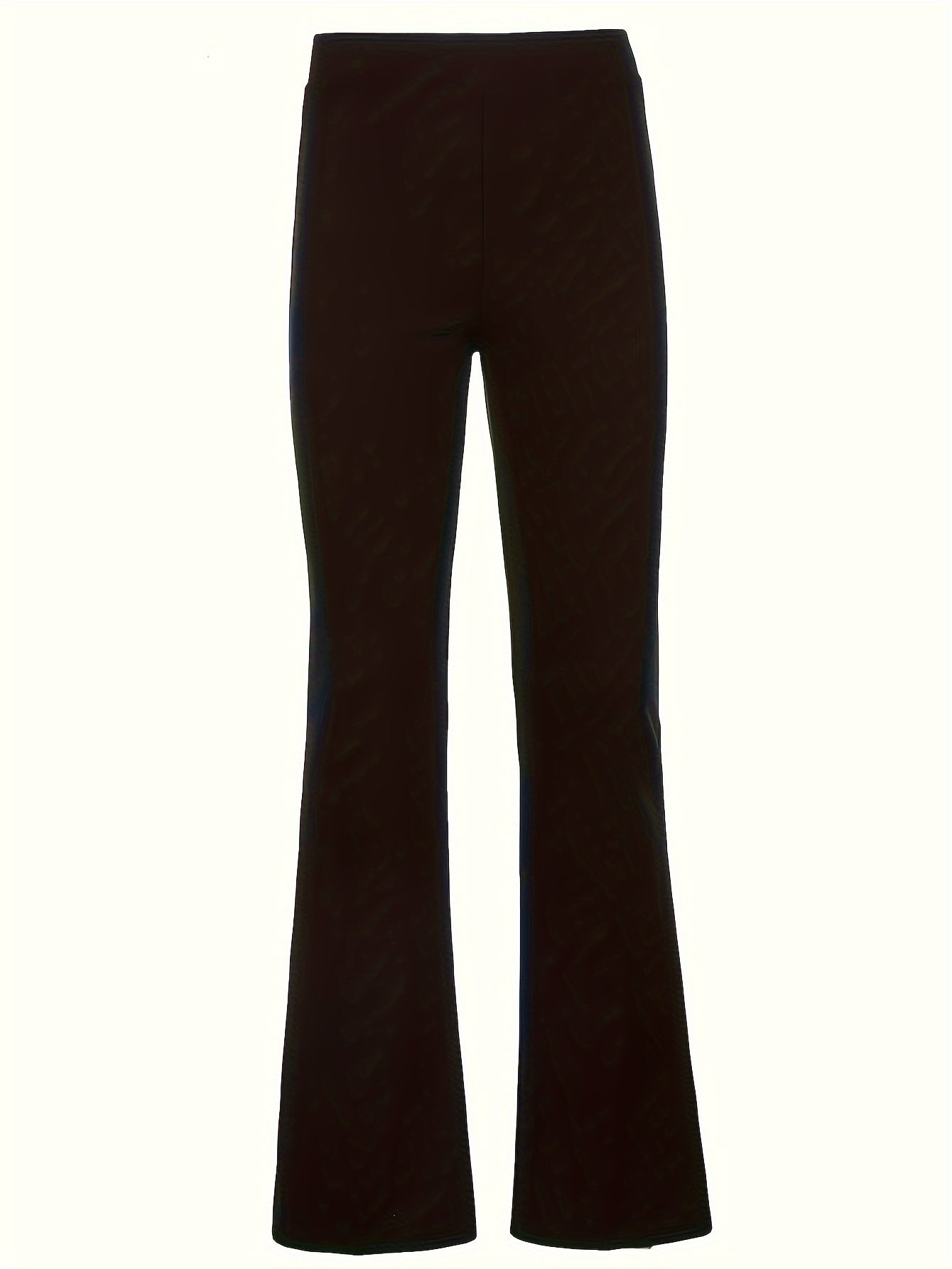  Flared Leg Trousers High Rise Medium Stretch