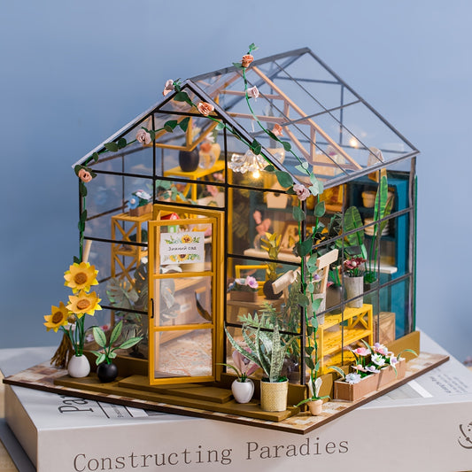 3D Jigsaw Puzzle Dollhouse Kit DIY Small House with Furniture