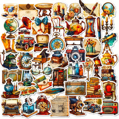 50pcs Retro Steampunk Stickers for Water Bottle Laptop Phone Skateboard